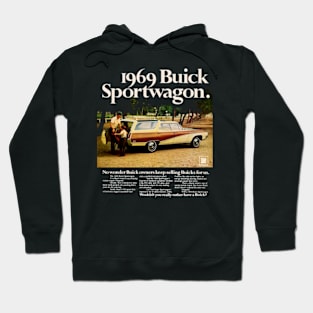 1969 BUICK SPORTWAGON - advert Hoodie